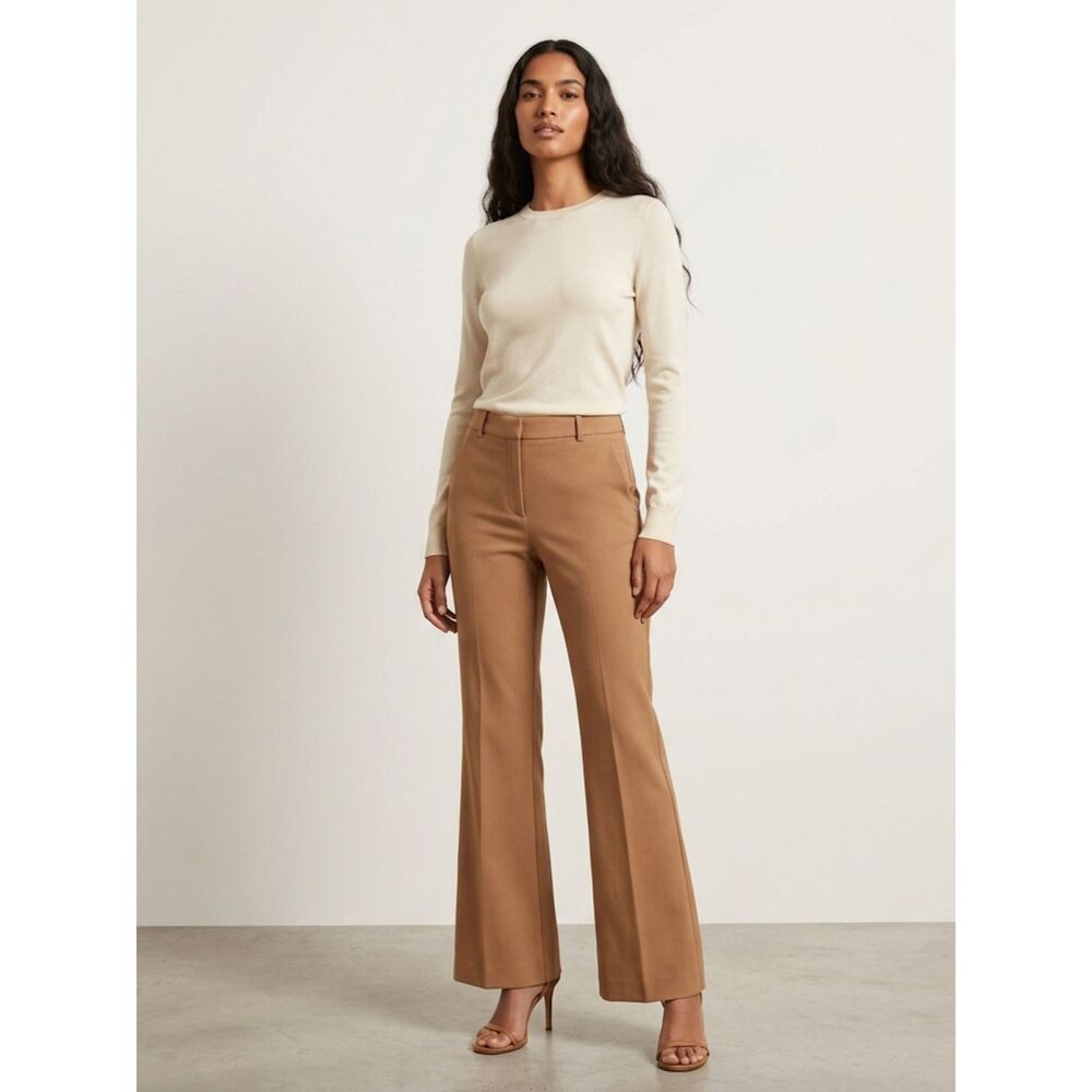 NWT Banana Republic Sculpted Stretch Bootcut Pants Size 8 Camel High Rise Office